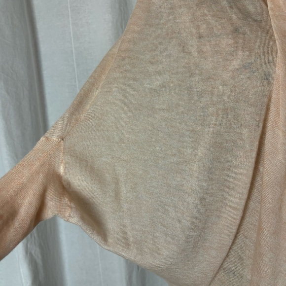 Eileen Fisher  Tencel Merino Long Cocoon Cardigan Medium Peach Lightweight XS - Picture 6 of 8